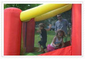 The kids love to bounce!